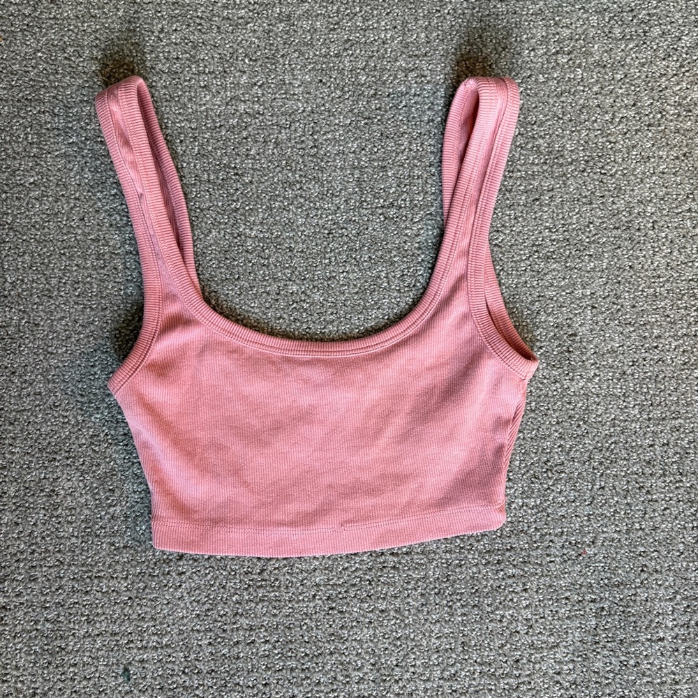 ZARA ribbed cropped tank top